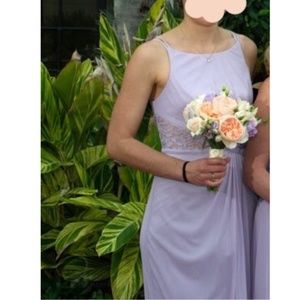 Maxi Dress with Lace Cutouts in Lavender (Iris)